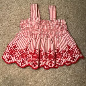 GAP Red and White Striped Baby Dress